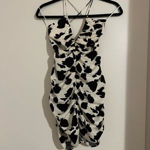 Et Clet cow print mini dress